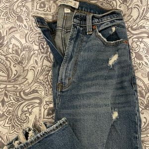 Abercrombie ankle straight ultra high rise jean